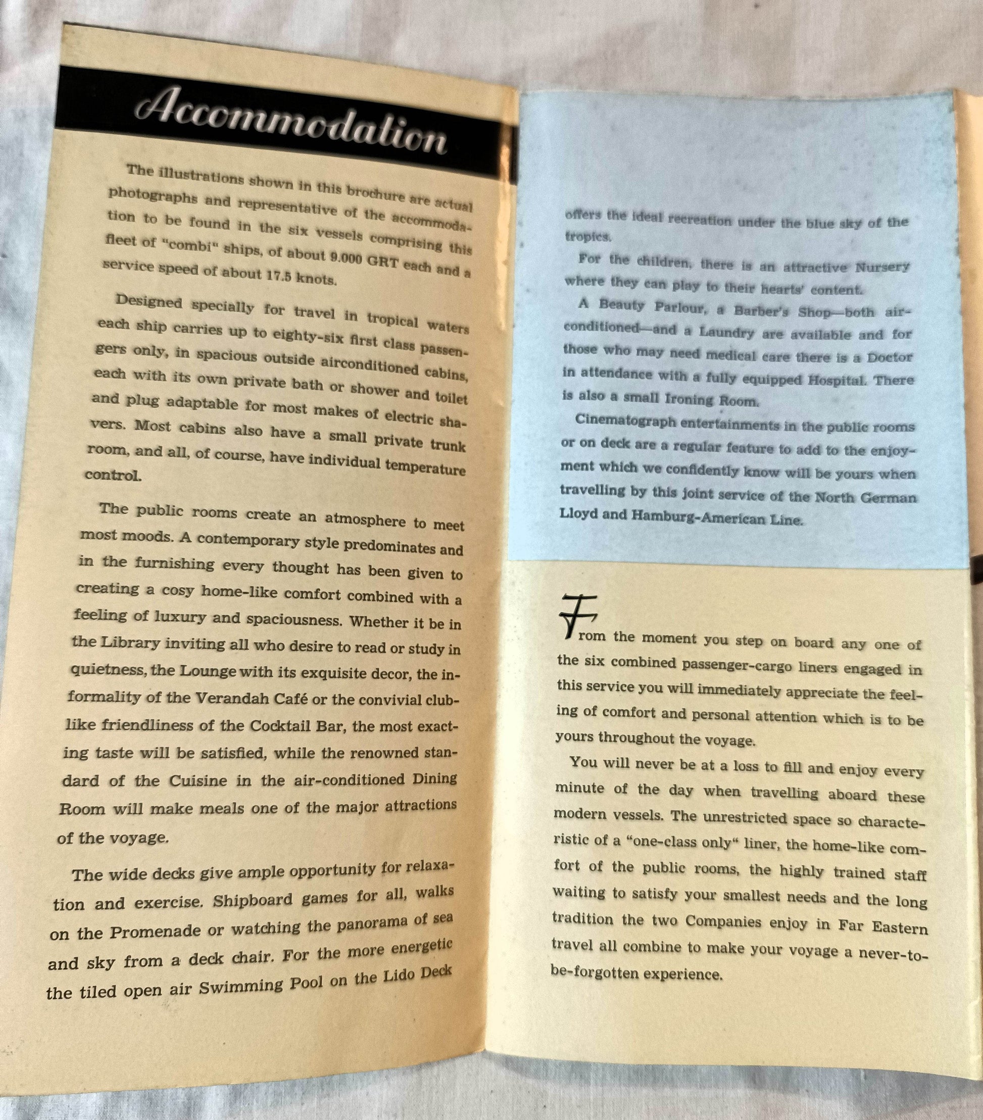 North German Lloyd Hamburg-American Line Far East Cruise Brochure 1960 - TulipStuff