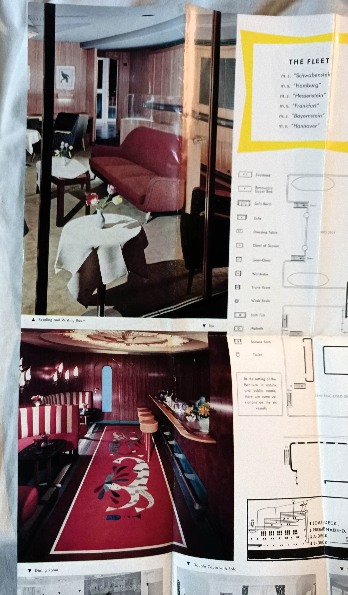 North German Lloyd Hamburg-American Line Far East Cruise Brochure 1960 - TulipStuff