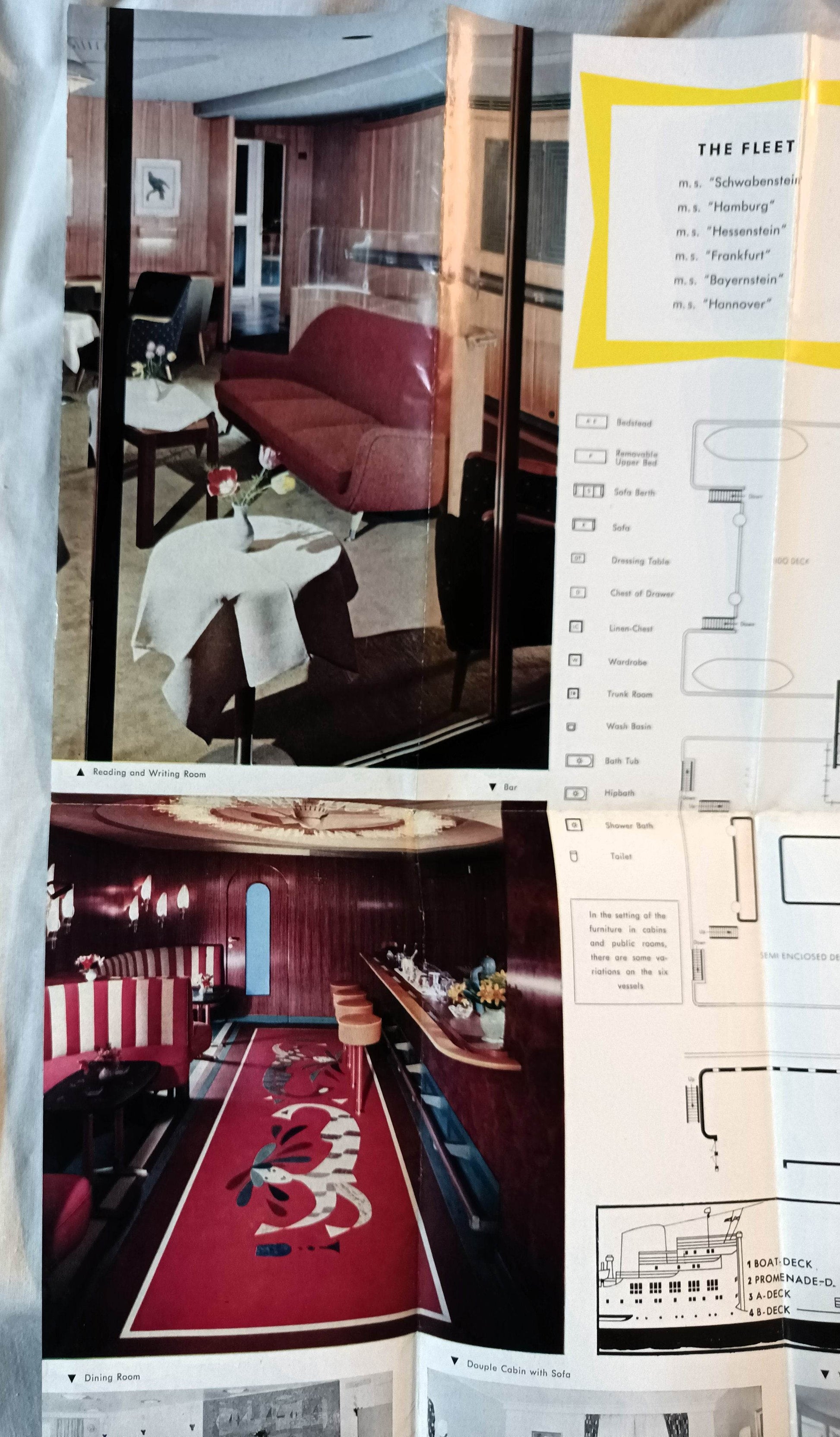 North German Lloyd Hamburg-American Line Far East Cruise Brochure 1960 - TulipStuff