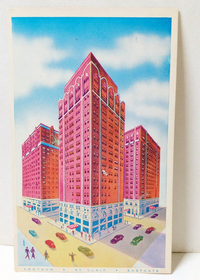 Gold Coast Hotels St. Clair Croydon Eastgate Chicago Illinois Postcard 1950's - TulipStuff