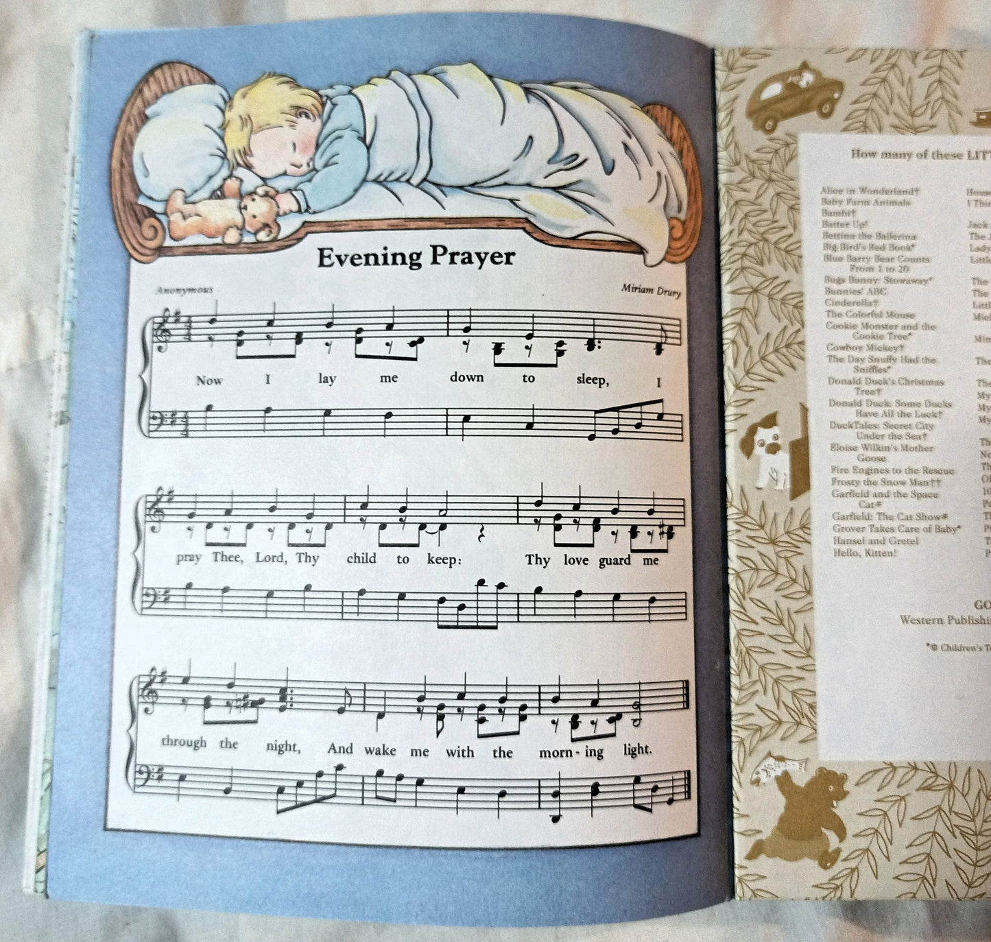 The Little Golden Book Of Hymns Frances Score Mitchell 1985 - TulipStuff