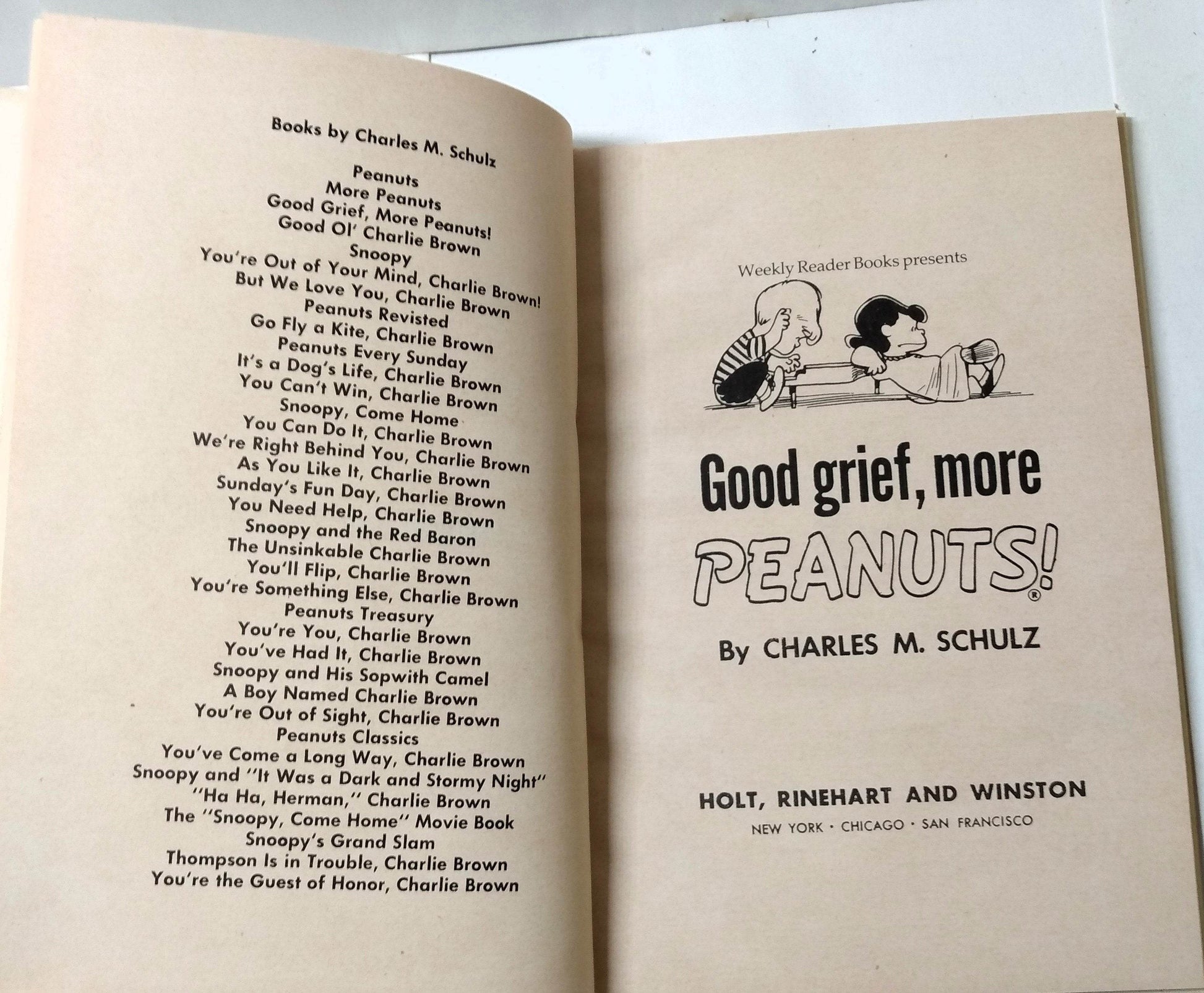 Good Grief More Peanuts Charles M Schulz Weekly Reader Hardcover 1956 - TulipStuff