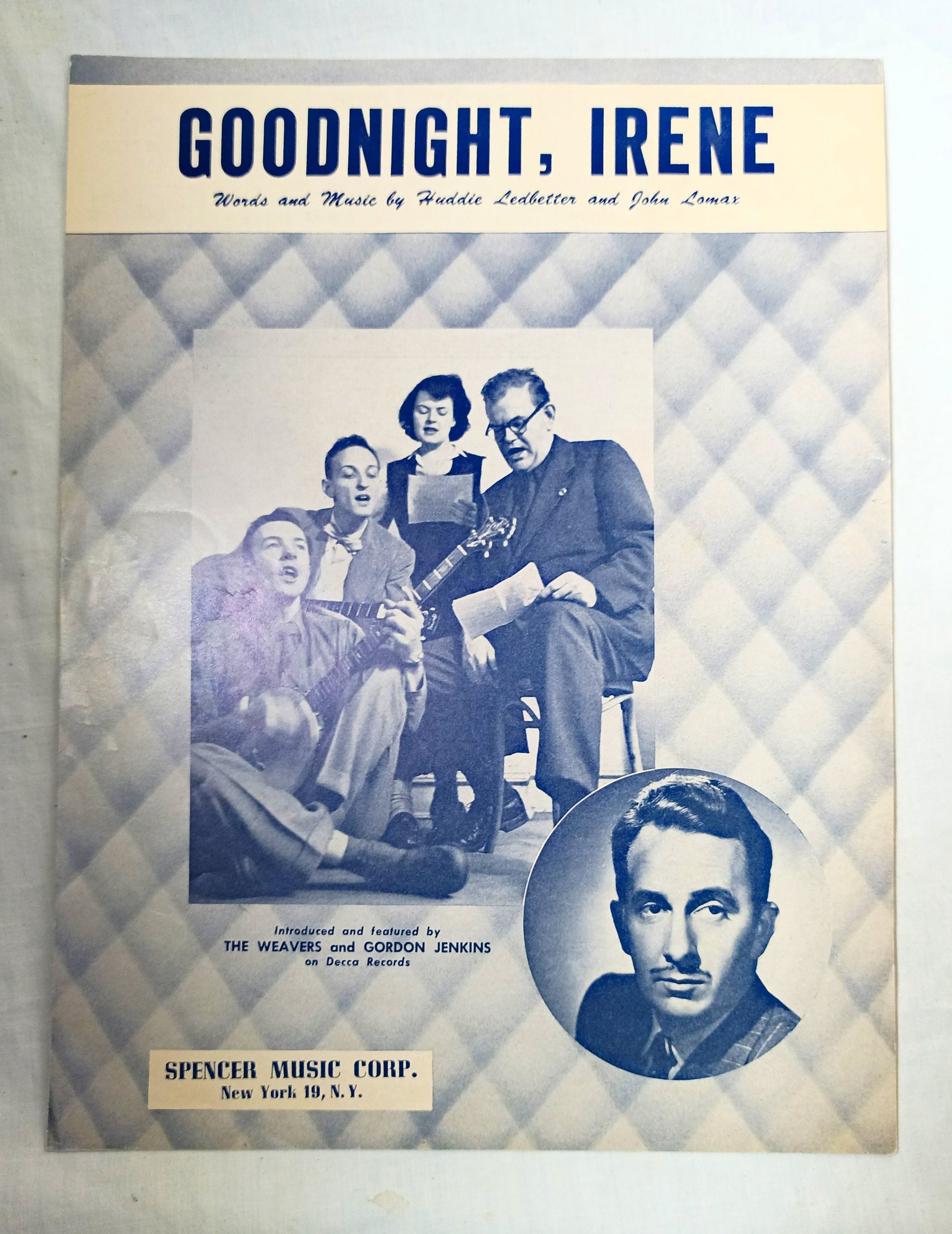 Good Night Irene Ledbetter Lomax Weavers Sheet Music 1950 - TulipStuff
