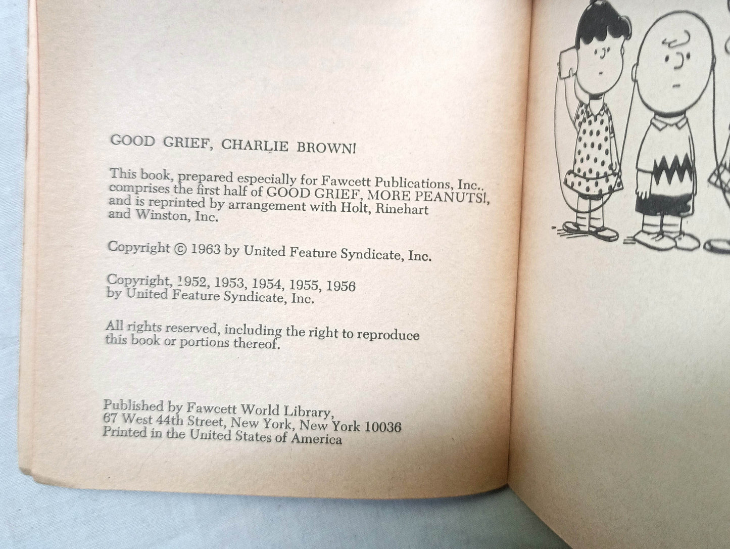 Good Grief Charlie Brown Peanuts Charles M Schulz Fawcett Crest 1963 - TulipStuff
