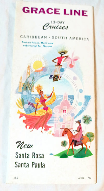 Grace Line Santa Rosa Santa Paula Caribbean Cruises Deck Plans 1960 - TulipStuff