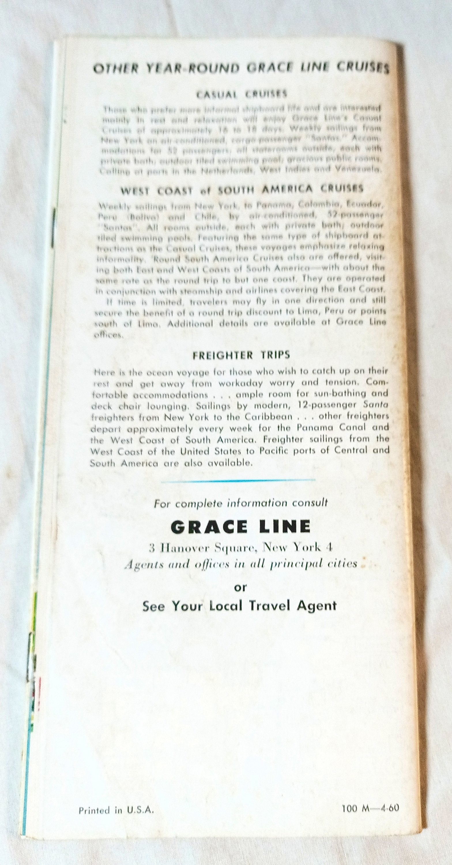 Grace Line Santa Rosa Santa Paula Caribbean Cruises Deck Plans 1960 - TulipStuff