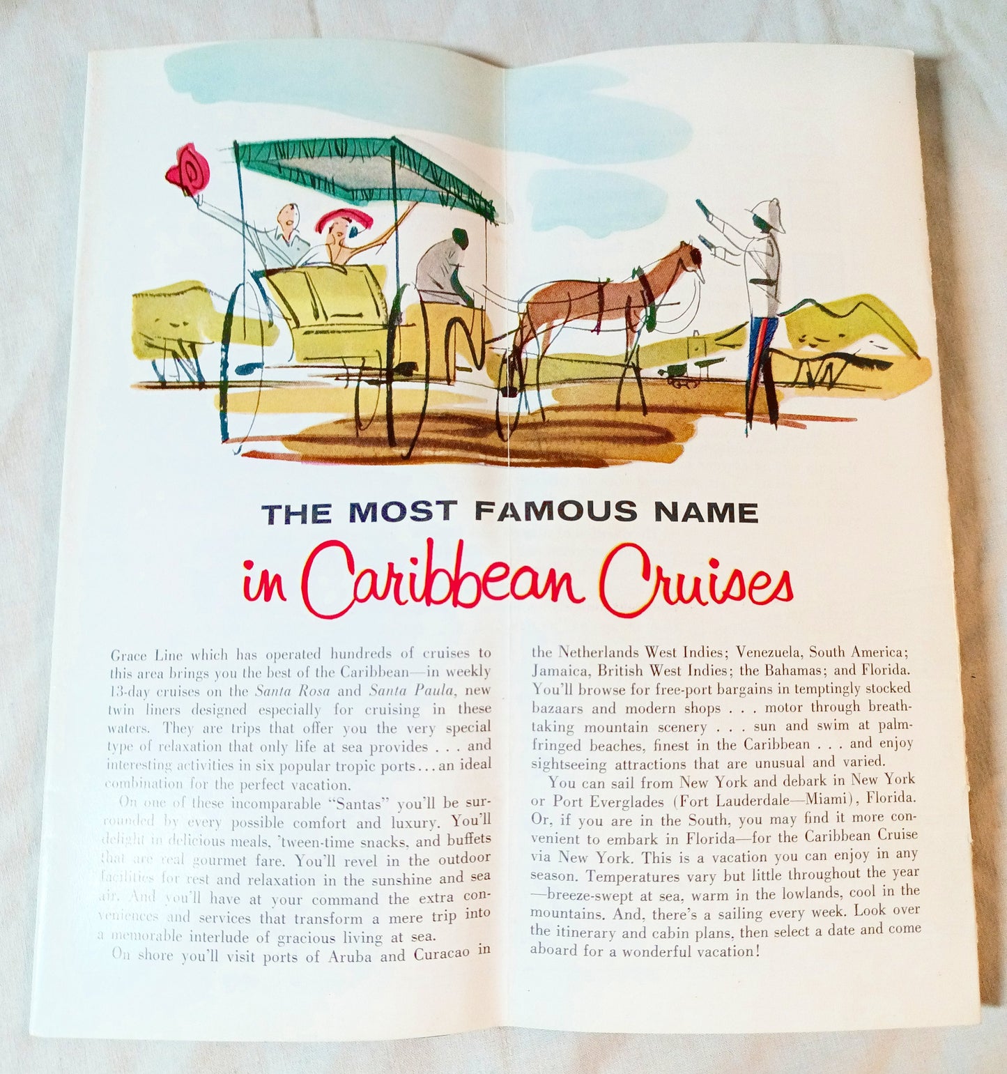 Grace Line Santa Rosa Santa Paula Caribbean Cruises Deck Plans 1960 - TulipStuff