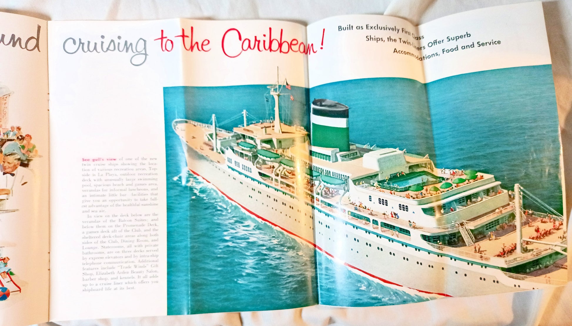 Grace Line Santa Rosa Santa Paula Caribbean Cruises Deck Plans 1960 - TulipStuff