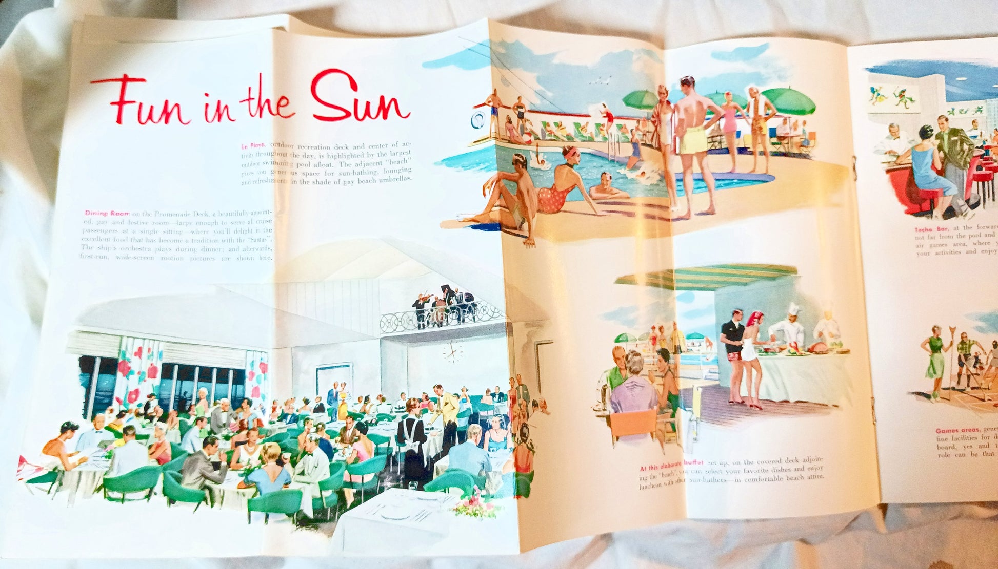 Grace Line Santa Rosa Santa Paula Caribbean Cruises Deck Plans 1960 - TulipStuff