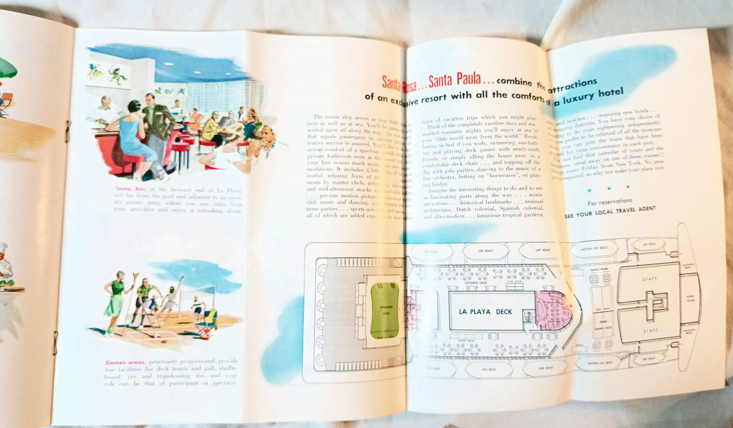 Grace Line Santa Rosa Santa Paula Caribbean Cruises Deck Plans 1960 - TulipStuff