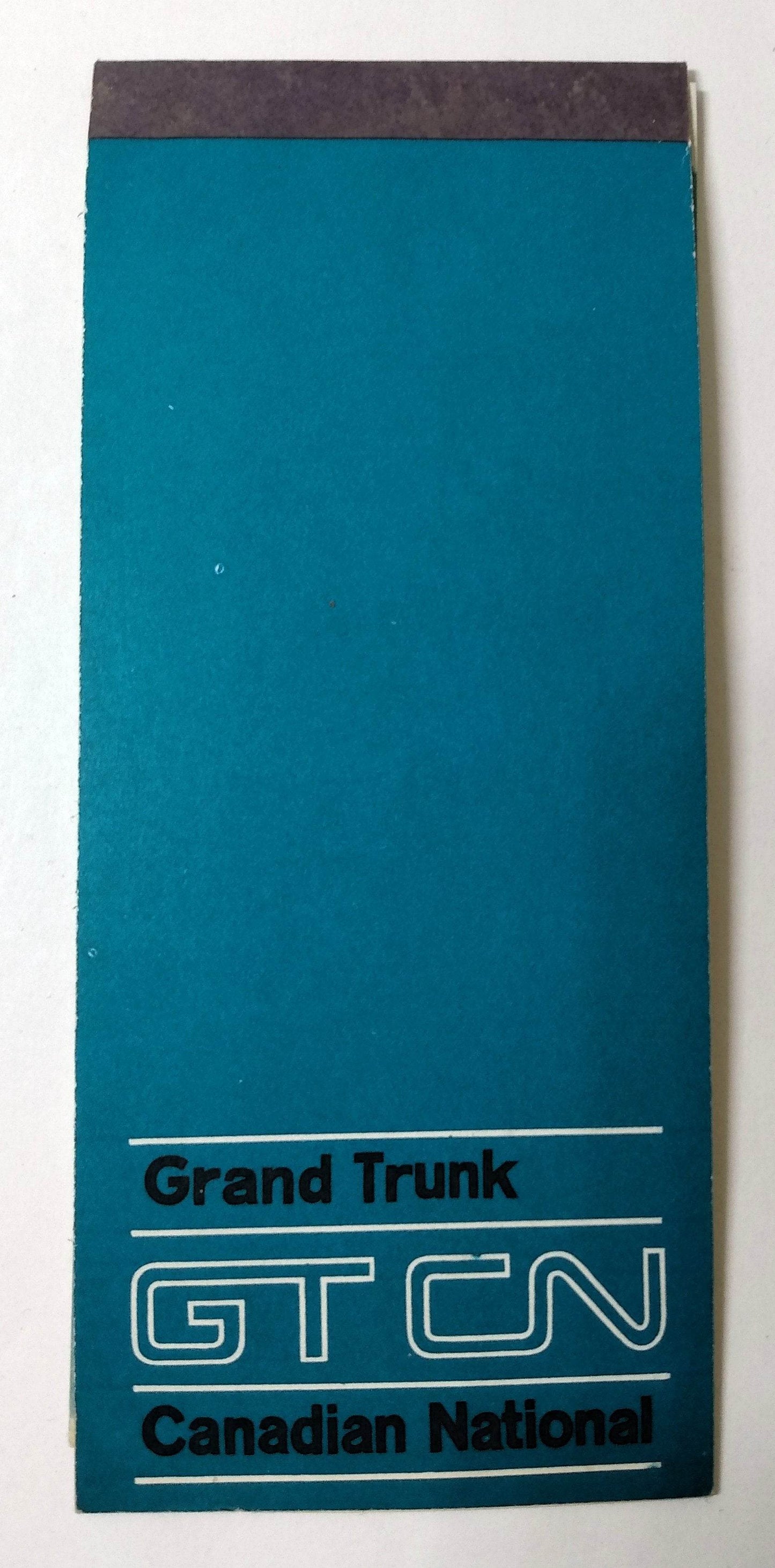 Grand Trunk Railroad Car Ferry Ticket Booklet Muskegon Milwaukee 1971 - TulipStuff