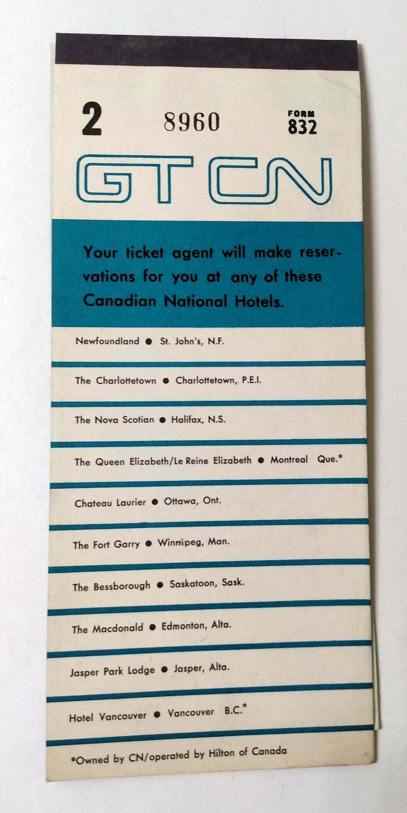 Grand Trunk Railroad Car Ferry Ticket Booklet Muskegon Milwaukee 1971 - TulipStuff