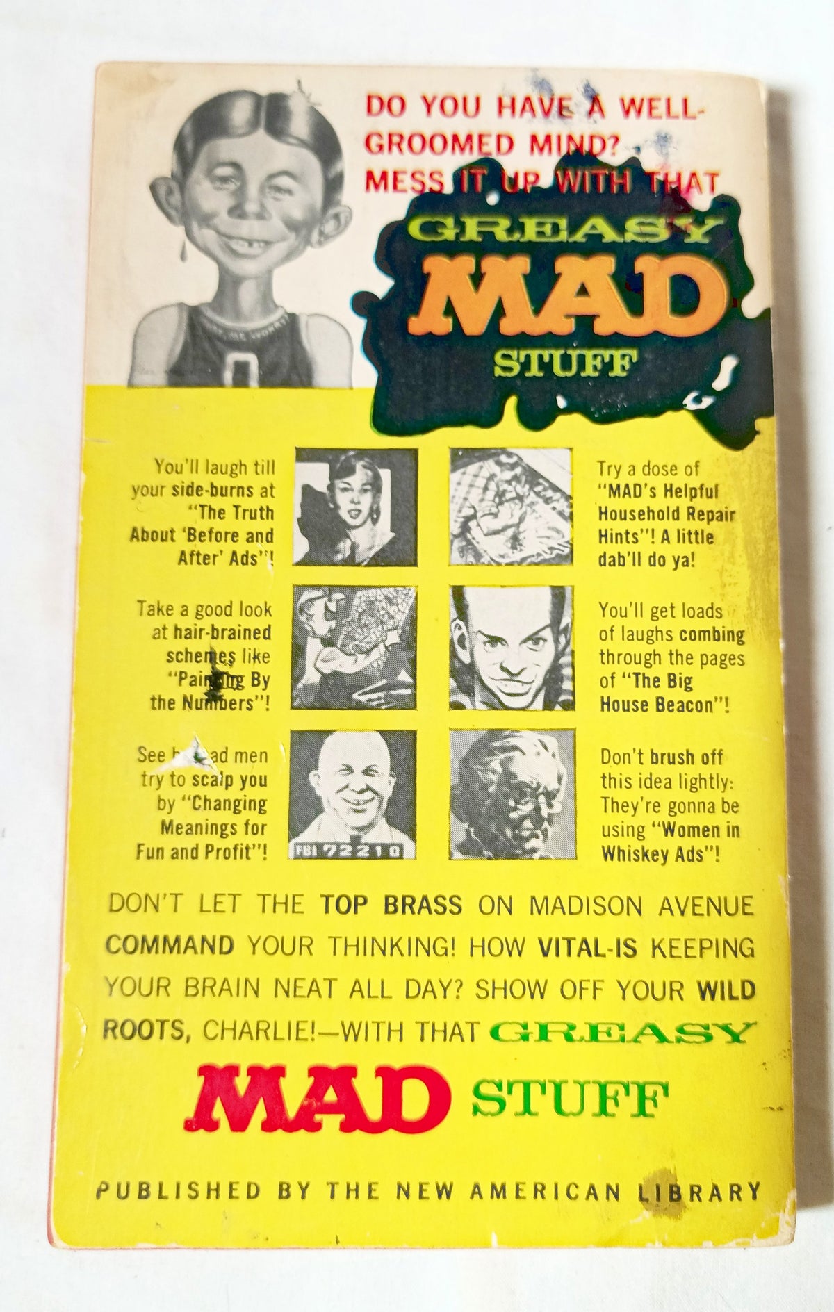 Greasy Mad Stuff William M Gaines Signet D2343 Paperback 1963 - Tuliptuff