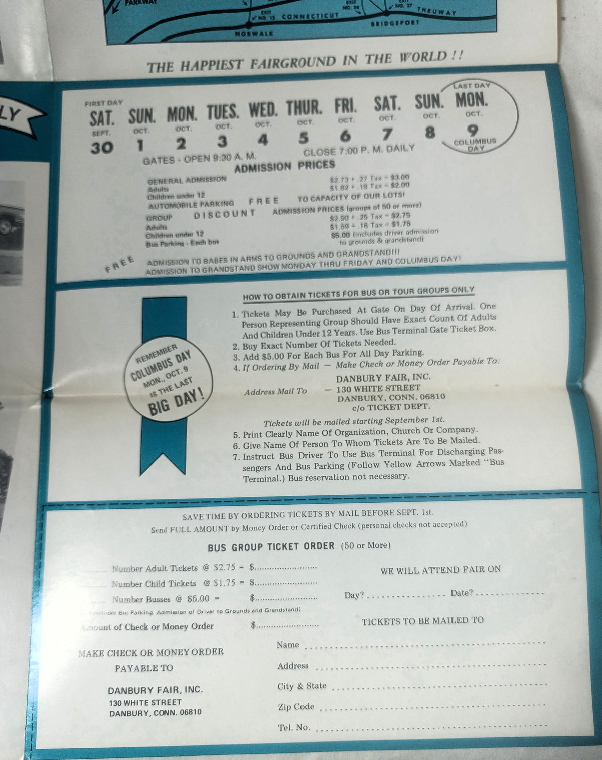 Great Danbury State Fair 109th Annual Sept 30th-Oct 9th 1978 Connecticut - TulipStuff