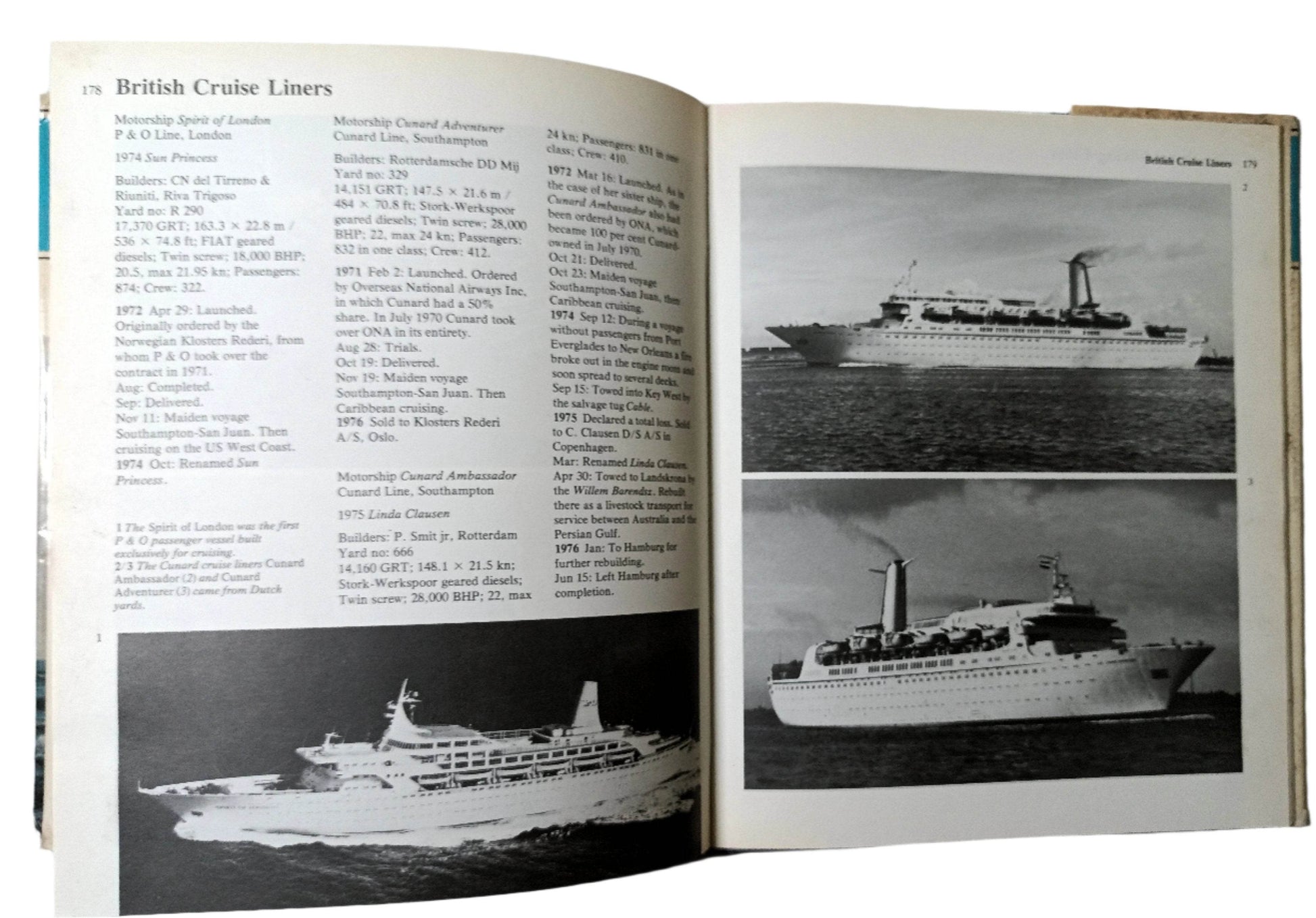 Great Passenger Ships Of The World Volume 5 1951-1976 Arnold Kludas - TulipStuff