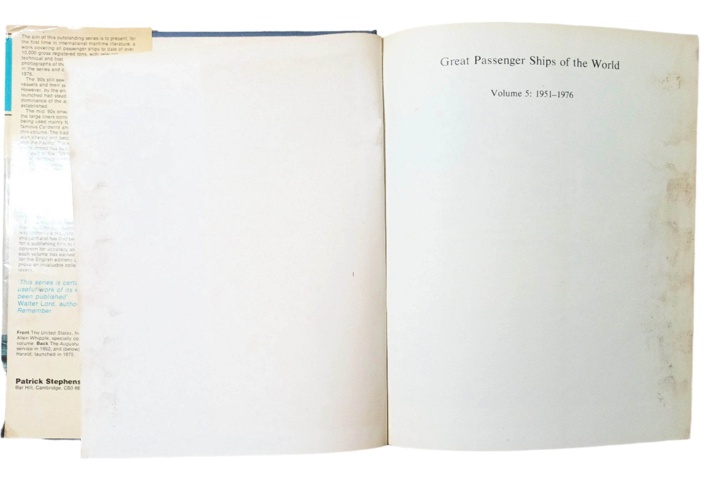 Great Passenger Ships Of The World Volume 5 1951-1976 Arnold Kludas - TulipStuff