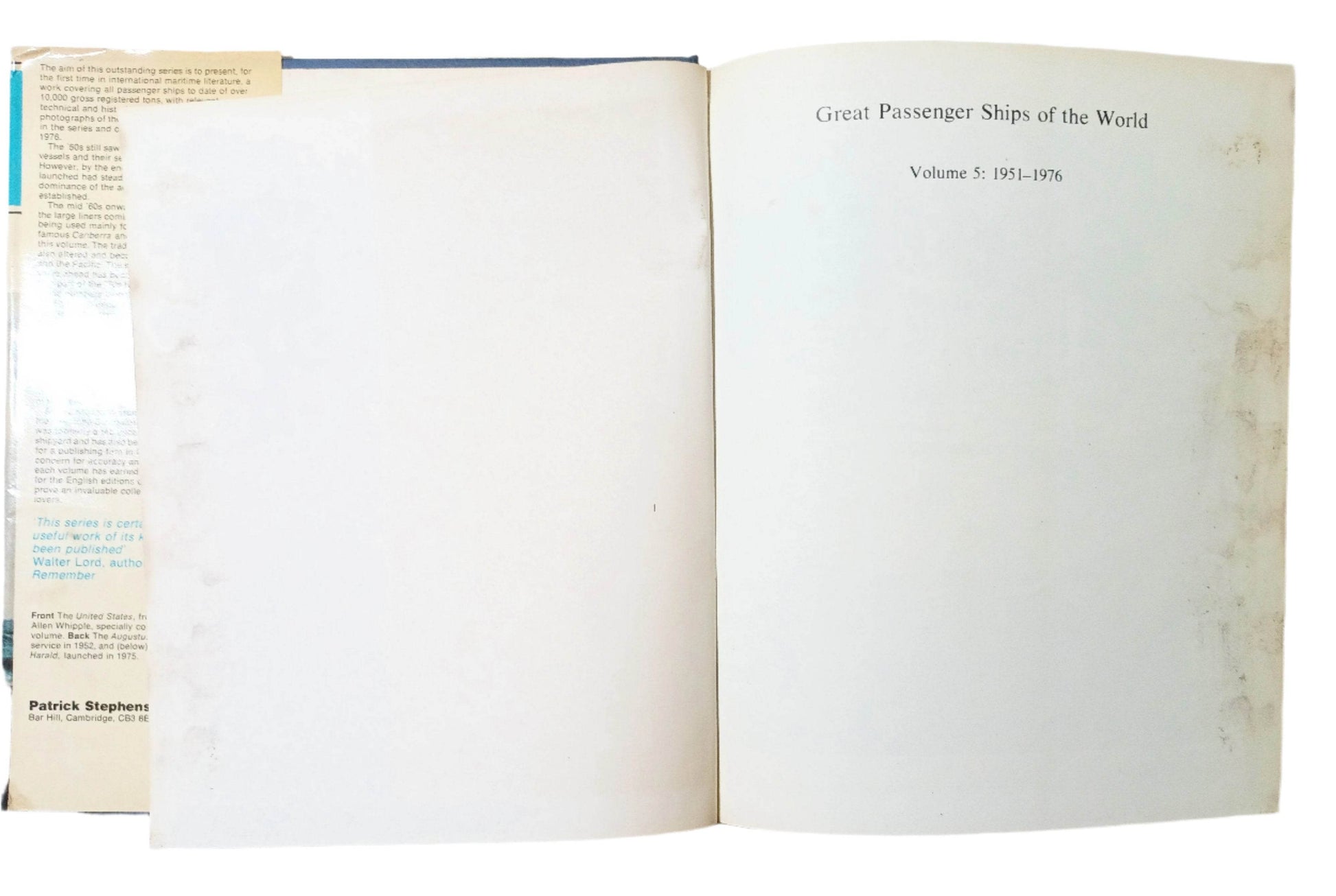 Great Passenger Ships Of The World Volume 5 1951-1976 Arnold Kludas - TulipStuff