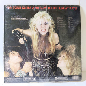 The Great Kat Worship Me Or Die Thrash Metal 12 inch Vinyl LP 1987 - TulipStuff