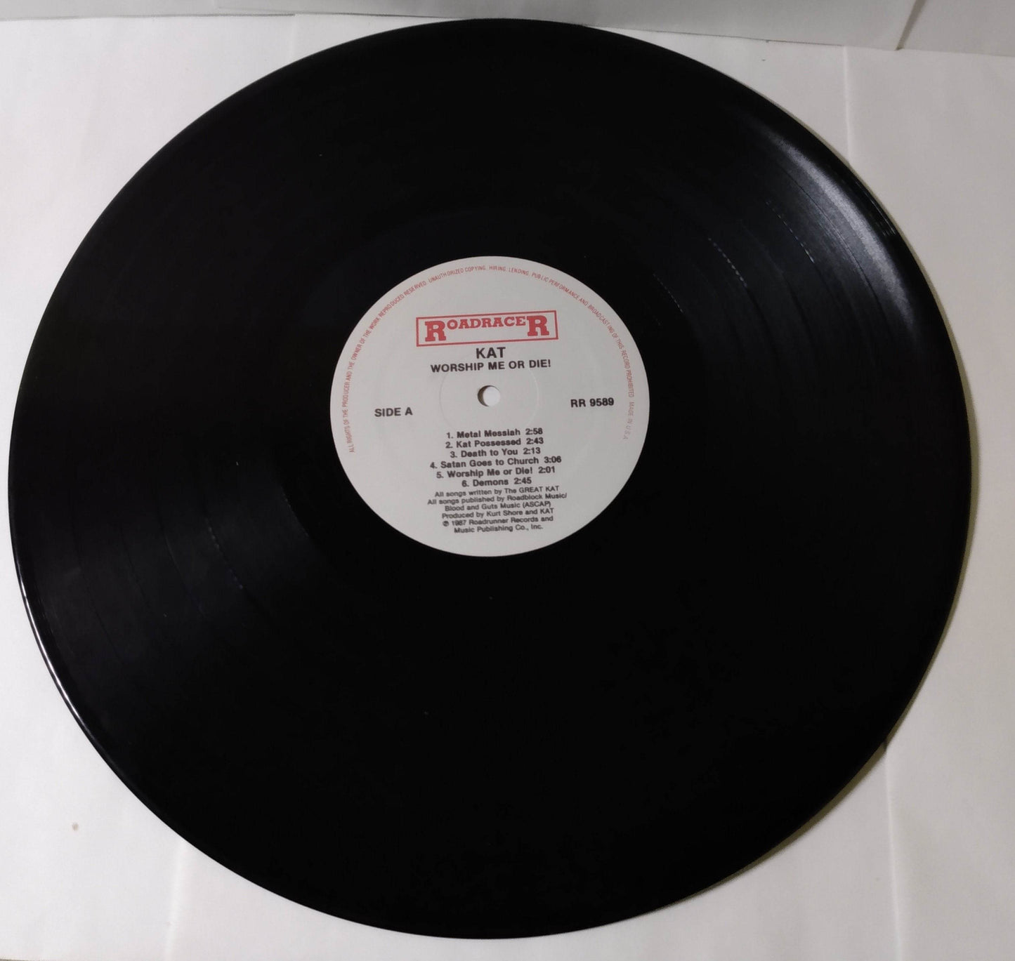 The Great Kat Worship Me Or Die Thrash Metal 12 inch Vinyl LP 1987 - TulipStuff