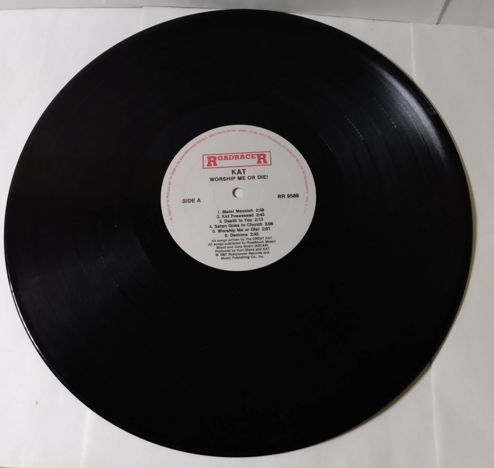The Great Kat Worship Me Or Die Thrash Metal 12 inch Vinyl LP 1987 - TulipStuff