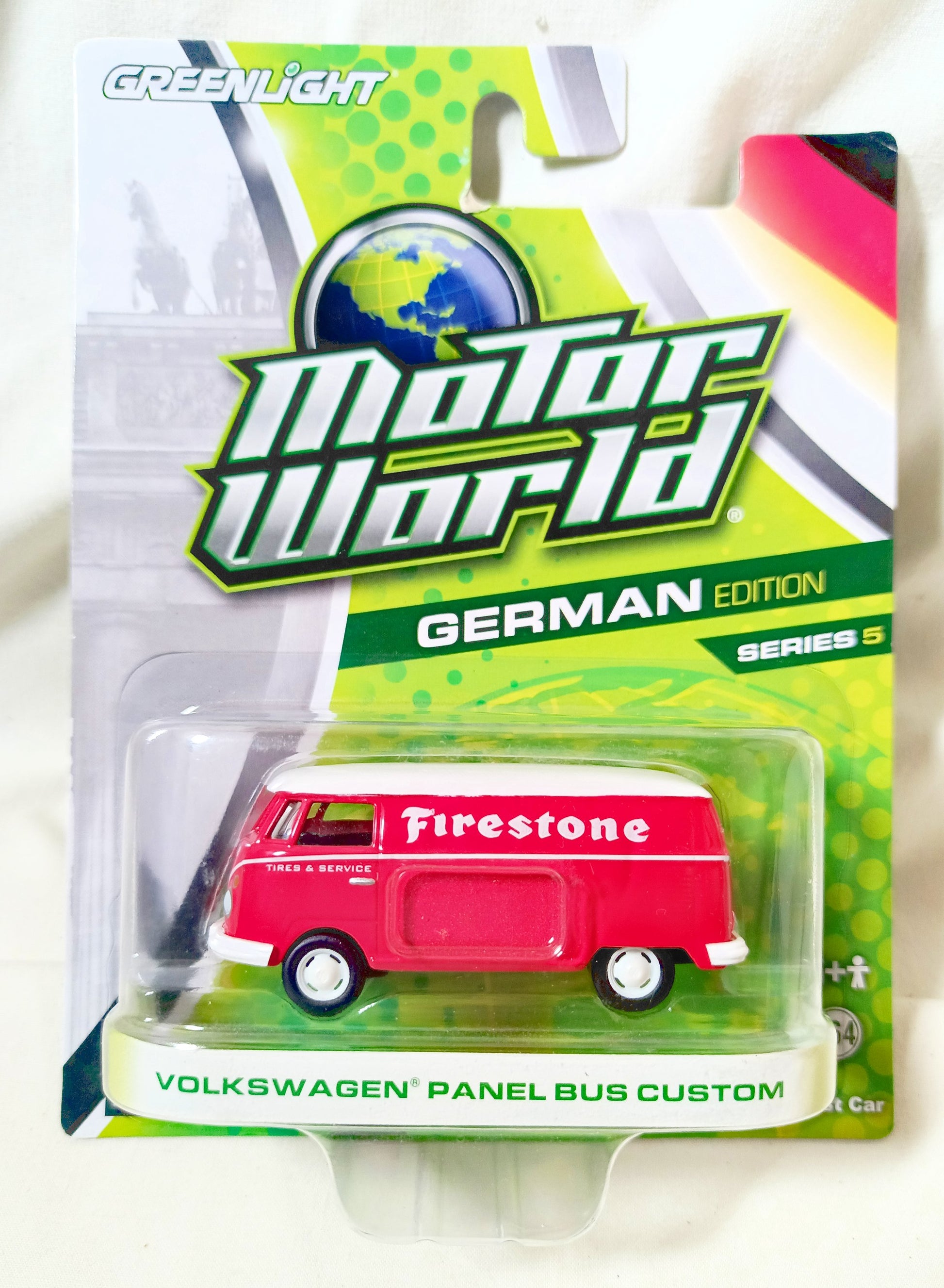 Greenlight Motor World German Edition VW Panel Van Custom Firestone - TulipStuff