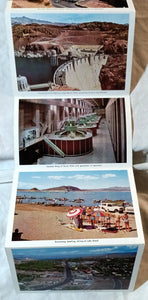 Greetings From Hoover Dam Nevada Arizona Postcard Folder Early 1960's - TulipStuff