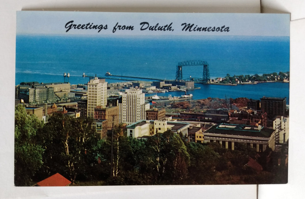 Greetings From Duluth Minnesota Postcard 1950's - TulipStuff