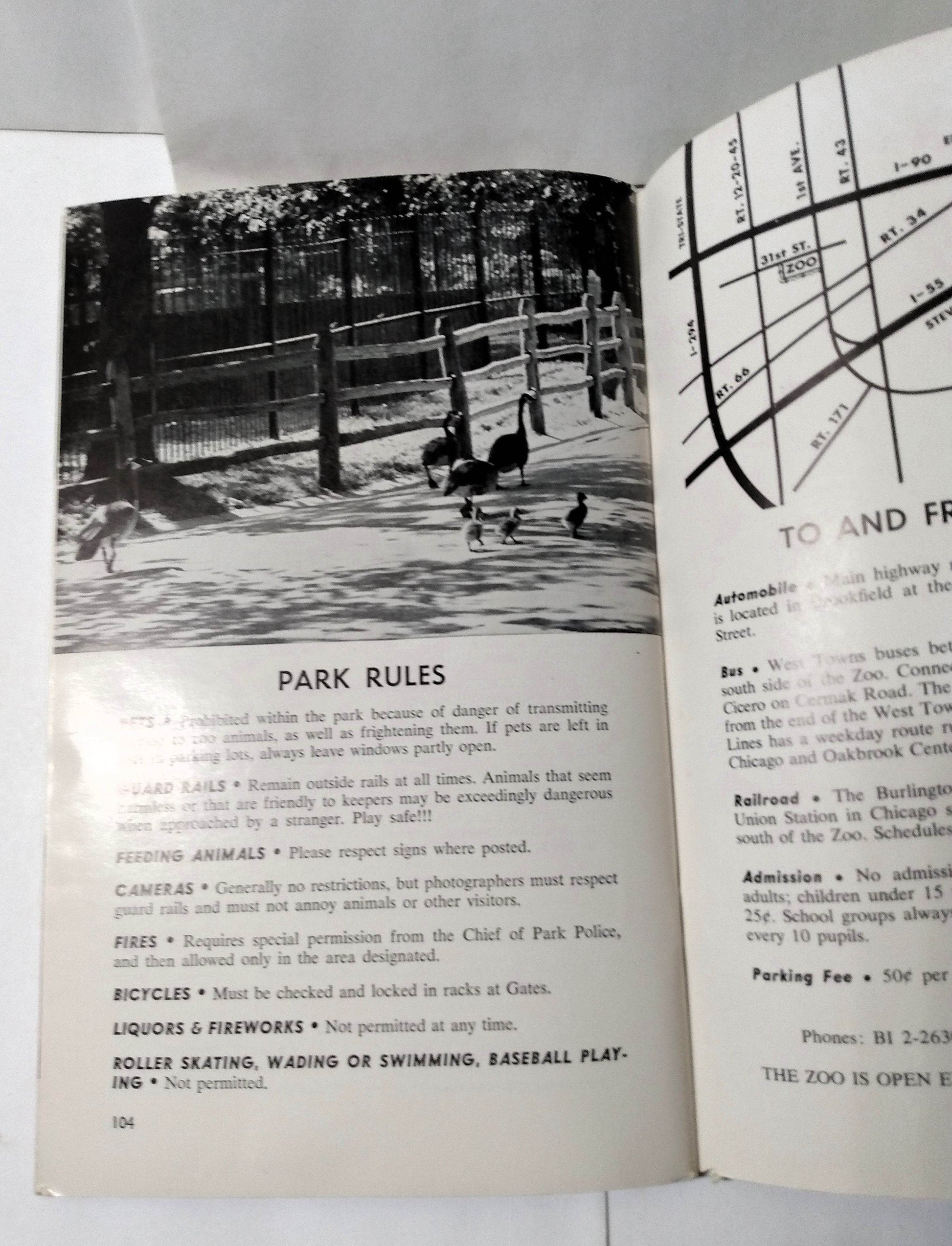 Brookfield Zoo Official Guide Book Chicago Zoological Park 1968 - TulipStuff