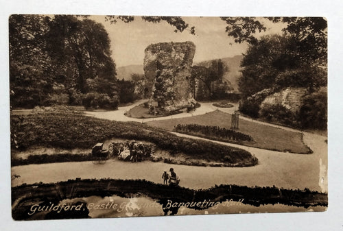 Guildford Castle Grounds Banqueting Hall Ruins England Frith's 1921 - TulipStuff