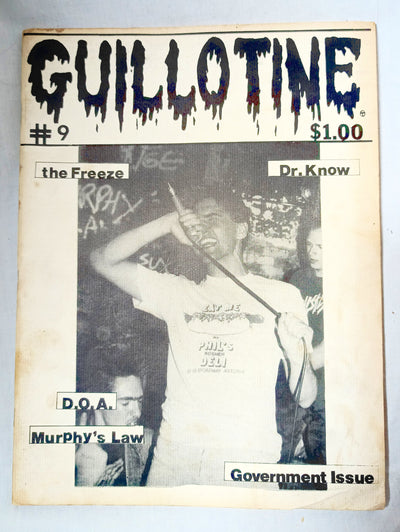 Guillotine #9 Summer 1985 NYHC Punk Fanzine Murphy's Law DOA GI Freeze - TulipStuff