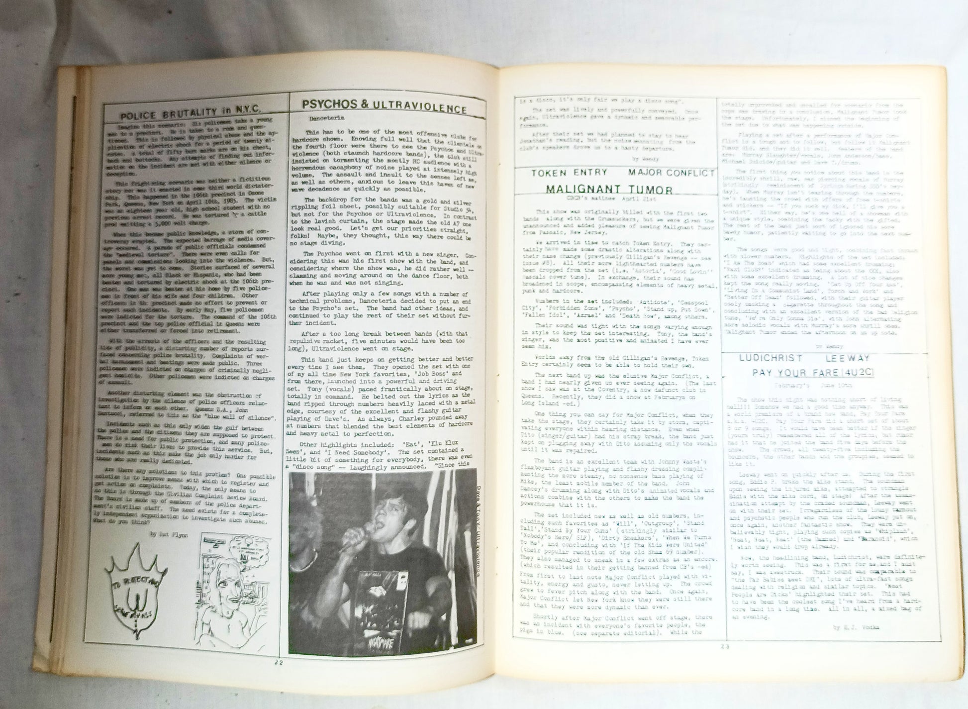 Guillotine #9 Summer 1985 NYHC Punk Fanzine Murphy's Law DOA GI Freeze - TulipStuff