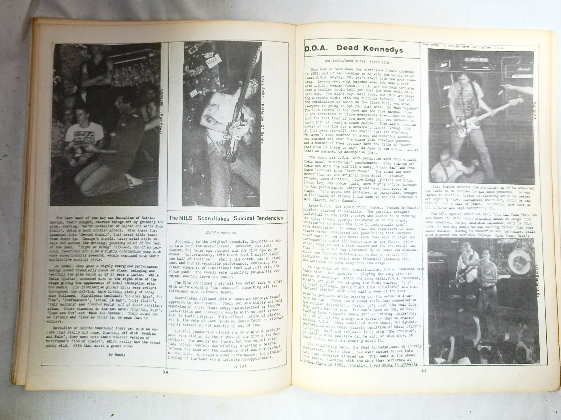 Guillotine #9 Summer 1985 NYHC Punk Fanzine Murphy's Law DOA GI Freeze - TulipStuff