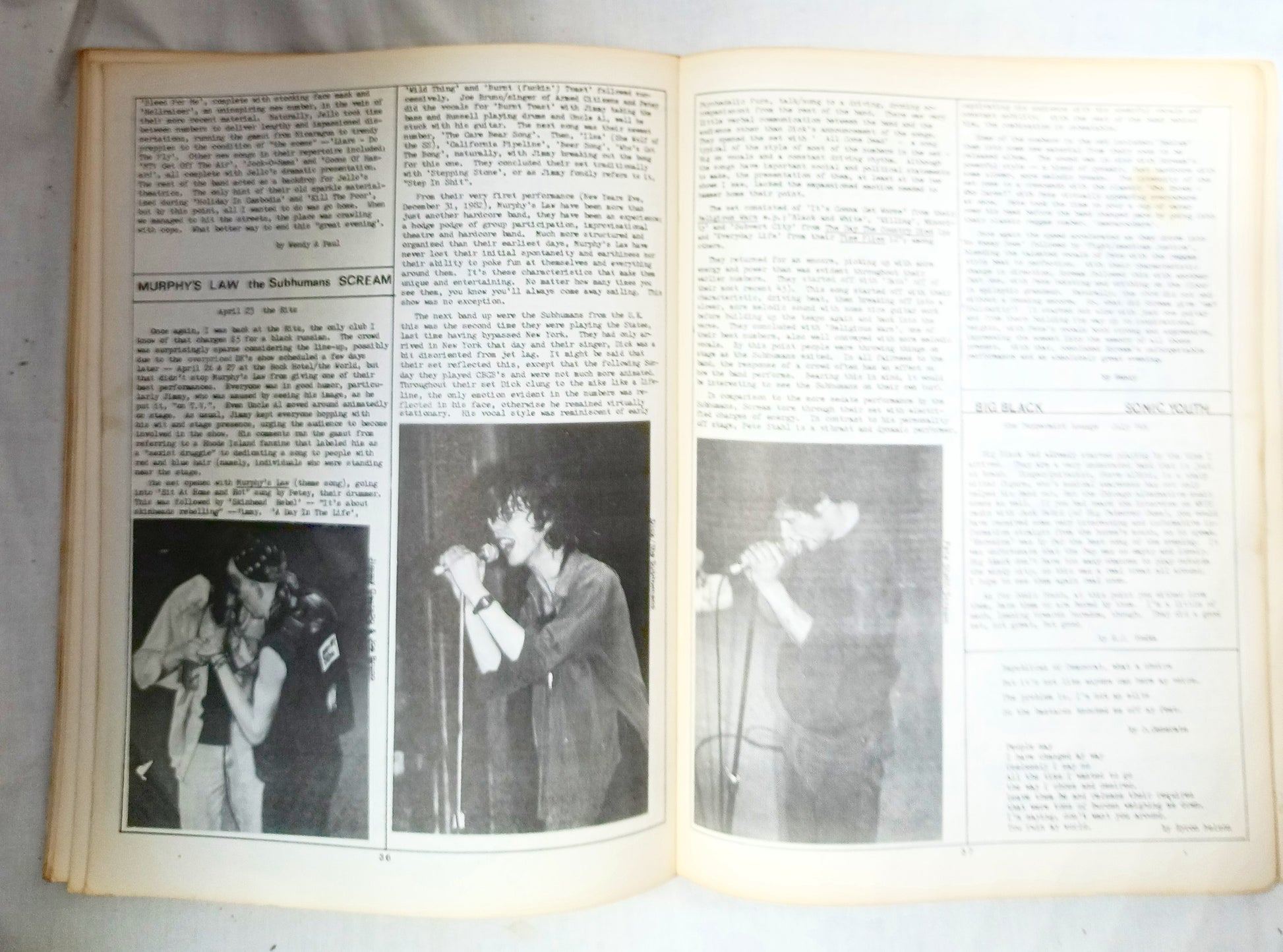 Guillotine #9 Summer 1985 NYHC Punk Fanzine Murphy's Law DOA GI Freeze - TulipStuff
