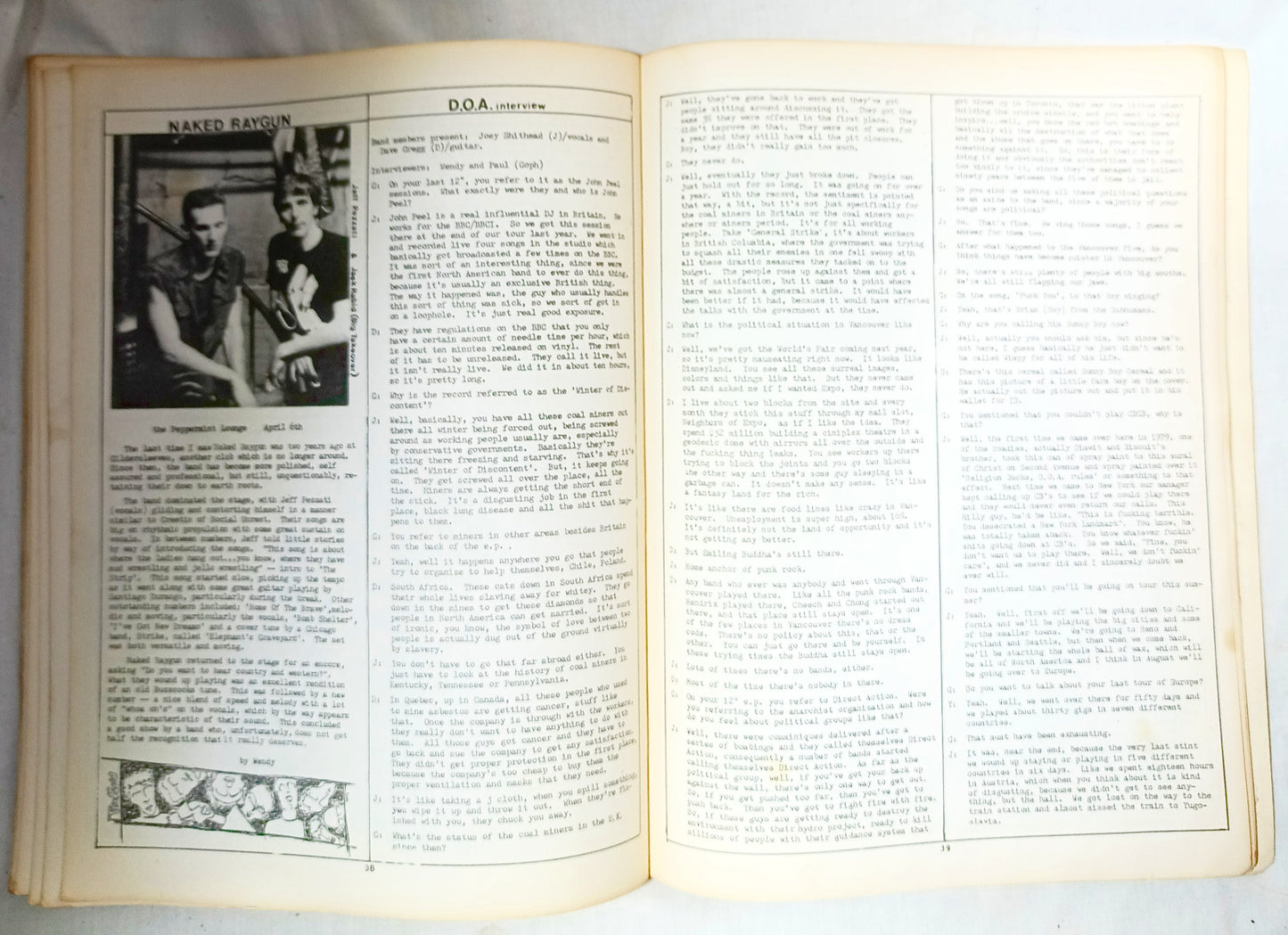 Guillotine #9 Summer 1985 NYHC Punk Fanzine Murphy's Law DOA GI Freeze - TulipStuff