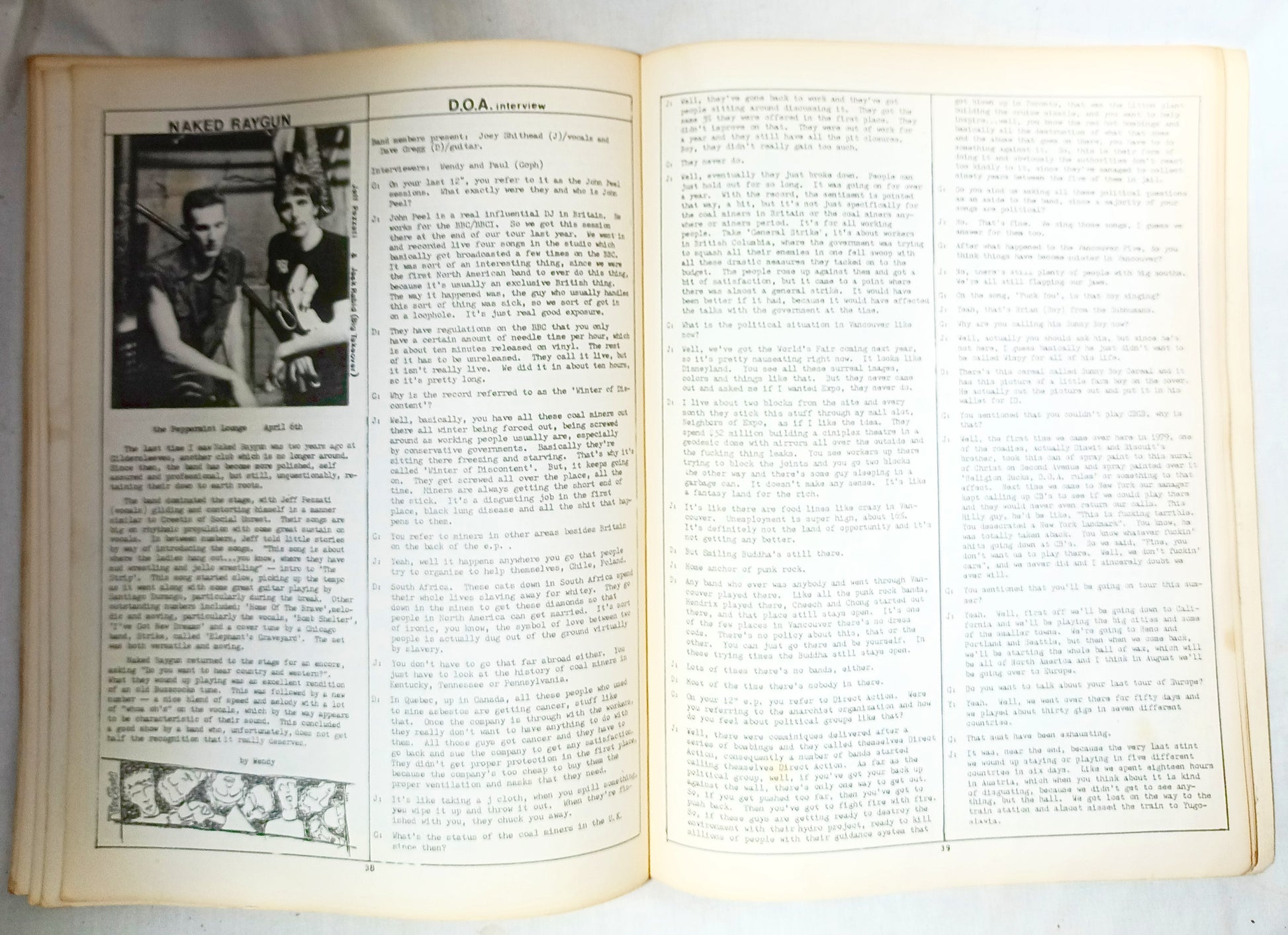 Guillotine #9 Summer 1985 NYHC Punk Fanzine Murphy's Law DOA GI Freeze - TulipStuff