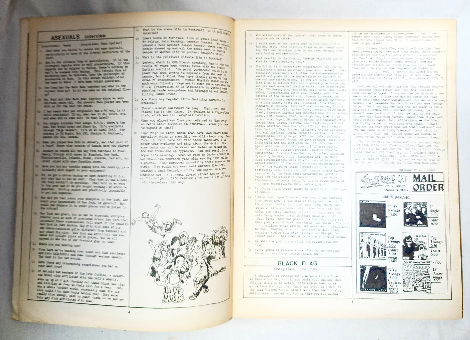Guillotine #9 Summer 1985 NYHC Punk Fanzine Murphy's Law DOA GI Freeze - TulipStuff