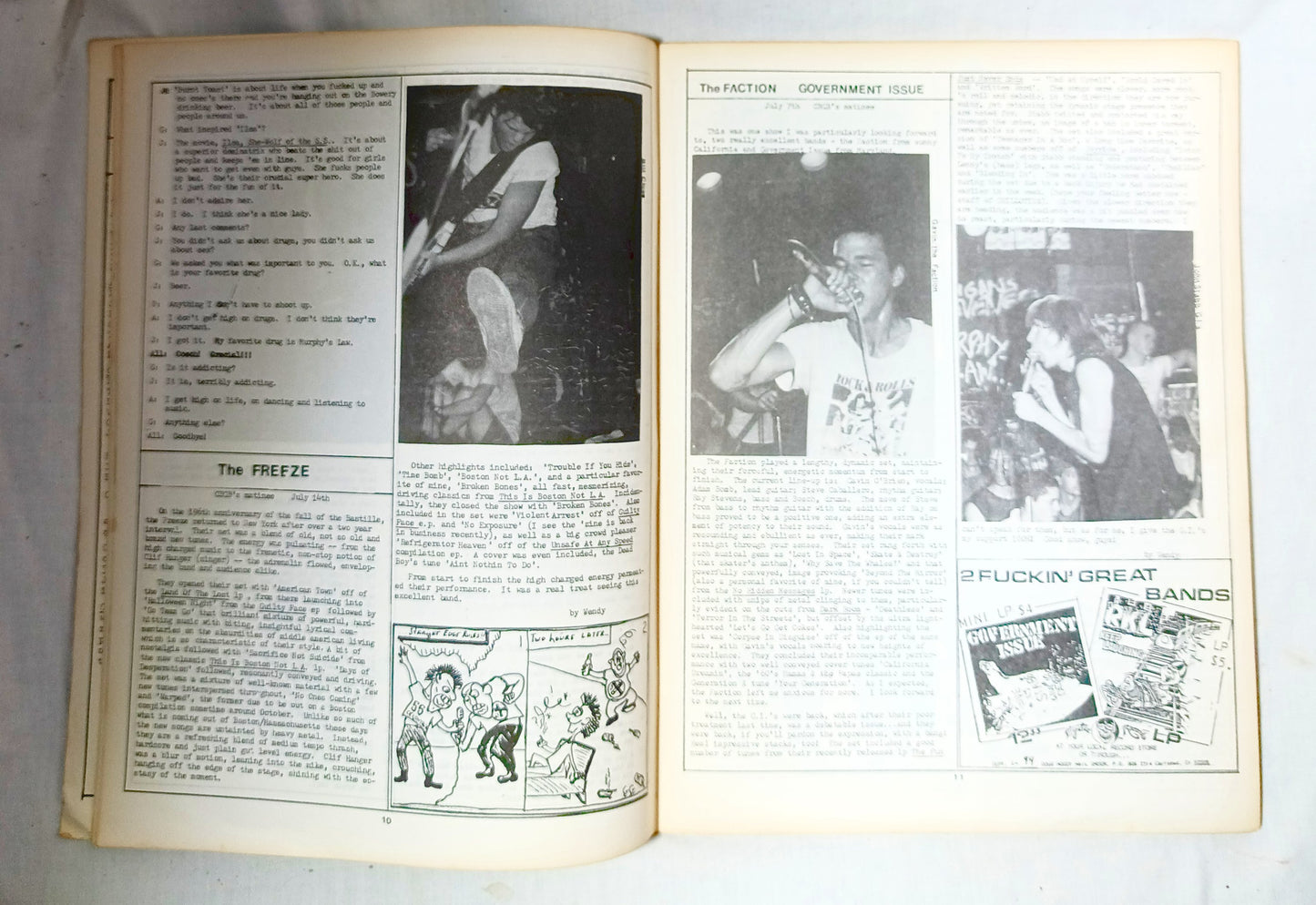 Guillotine #9 Summer 1985 NYHC Punk Fanzine Murphy's Law DOA GI Freeze - TulipStuff