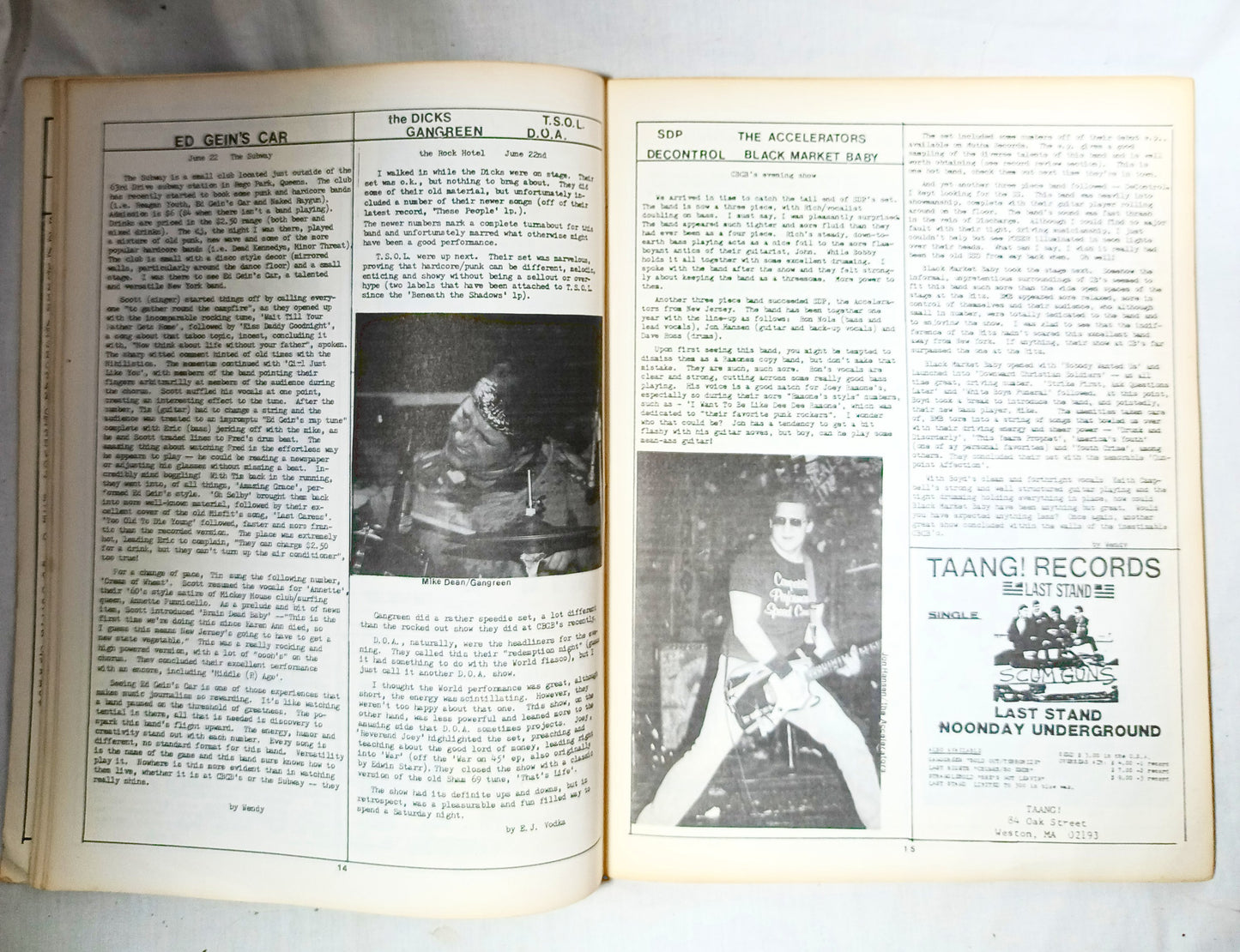 Guillotine #9 Summer 1985 NYHC Punk Fanzine Murphy's Law DOA GI Freeze - TulipStuff