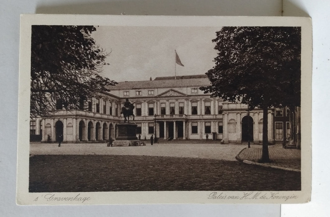 Gravenhage The Hague Palace Of The Queen Netherlands Postcard 1920's - TulipStuff