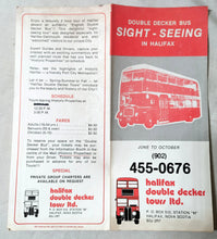 Load image into Gallery viewer, Halifax Double Decker Bus Tours Nova Scotia Canada Brochure 1983 - TulipStuff
