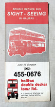 Load image into Gallery viewer, Halifax Double Decker Bus Tours Nova Scotia Canada Brochure 1983 - TulipStuff
