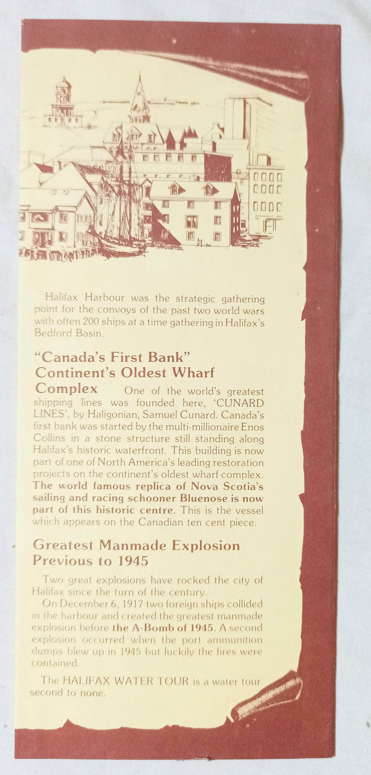 Halifax Harbor Water Tours Privateers Wharf Nova Scotia Canada 1983 - TulipStuff