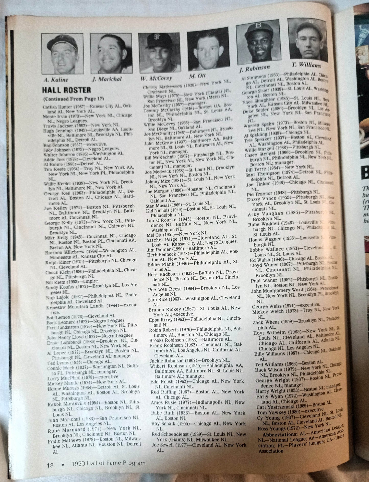 1990 Baseball 51st Annual Hall of Fame Program Joe Morgan Jim Palmer - TulipStuff