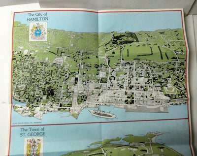 Handy Reference Pocket Map of Bermuda Hamilton St George 1977 - TulipStuff