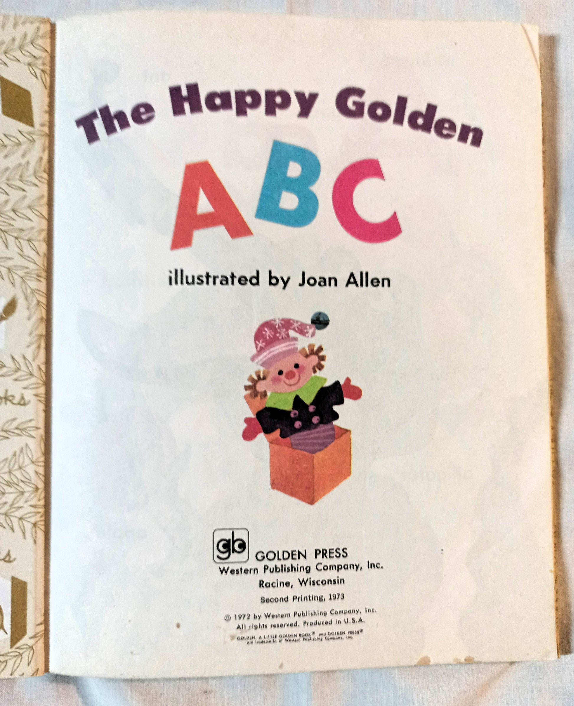 The Happy Golden ABC A Little Golden Book #344 1973 Printing - TulipStuff