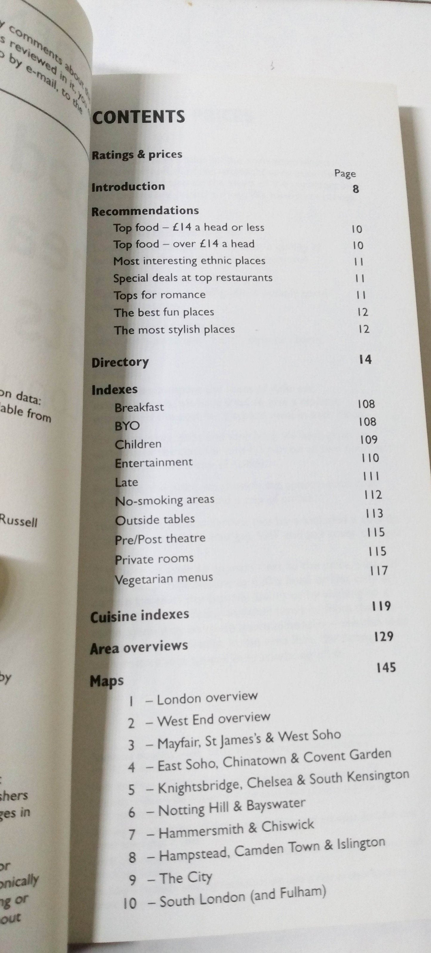 Harden's Good Cheap Eats In London 1998 Restaurant Guide - TulipStuff