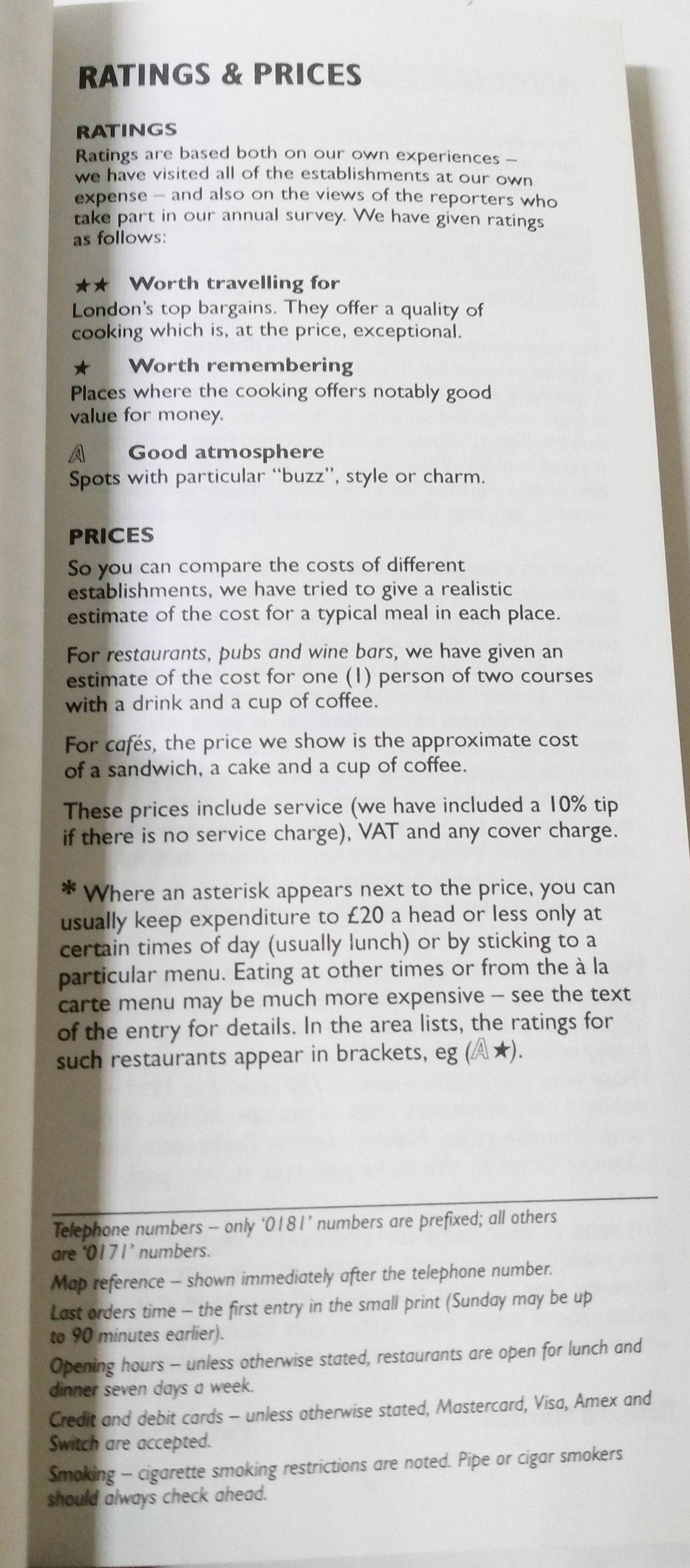 Harden's Good Cheap Eats In London 1998 Restaurant Guide - TulipStuff