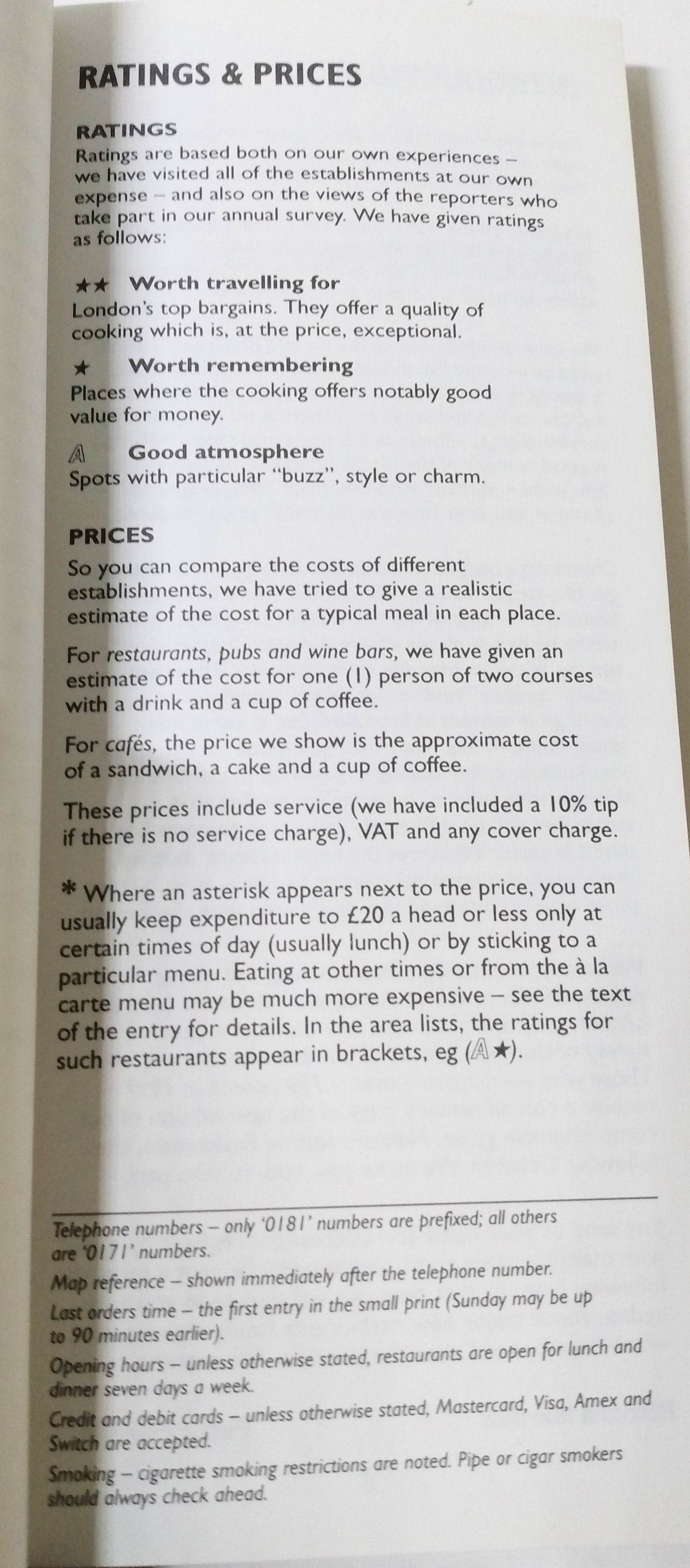 Harden's Good Cheap Eats In London 1998 Restaurant Guide - TulipStuff