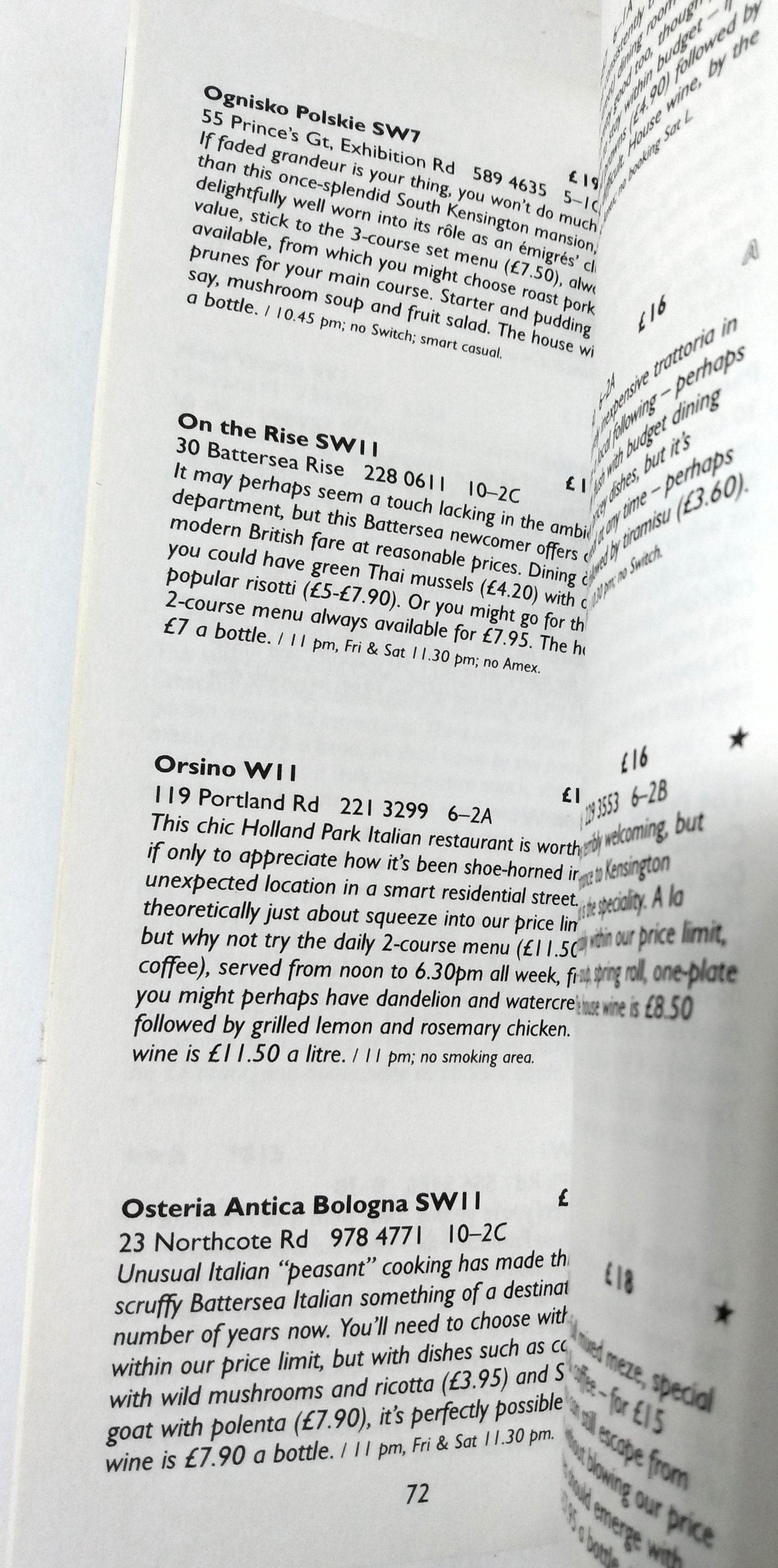 Harden's Good Cheap Eats In London 1998 Restaurant Guide - TulipStuff