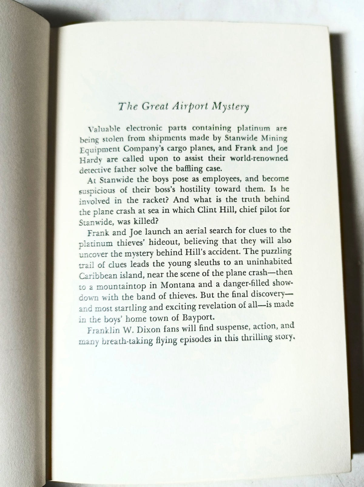 The Hardy Boys #9 The Great Airport Mystery Franklin W Dixon 1976 - TulipStuff